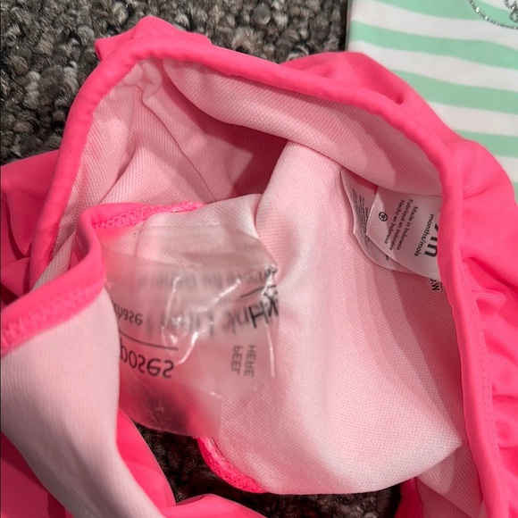 Carters Girls 9M Swim Set with Flamingo Design Rashguard Swin Suit Ruffle -NWOT - Picture 5 of 5